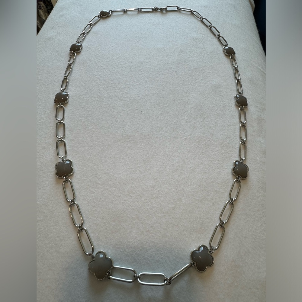 Ann Taylor Silver and Lavender Station Necklace